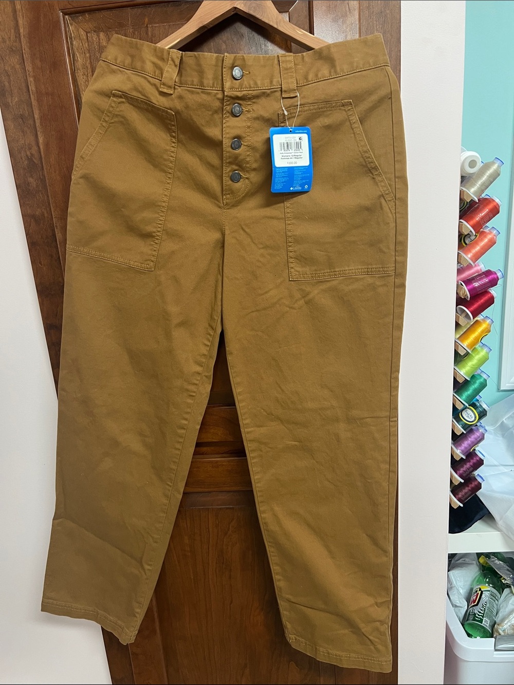 Columbia Women's Straight Leg Pants in Caramel Brown